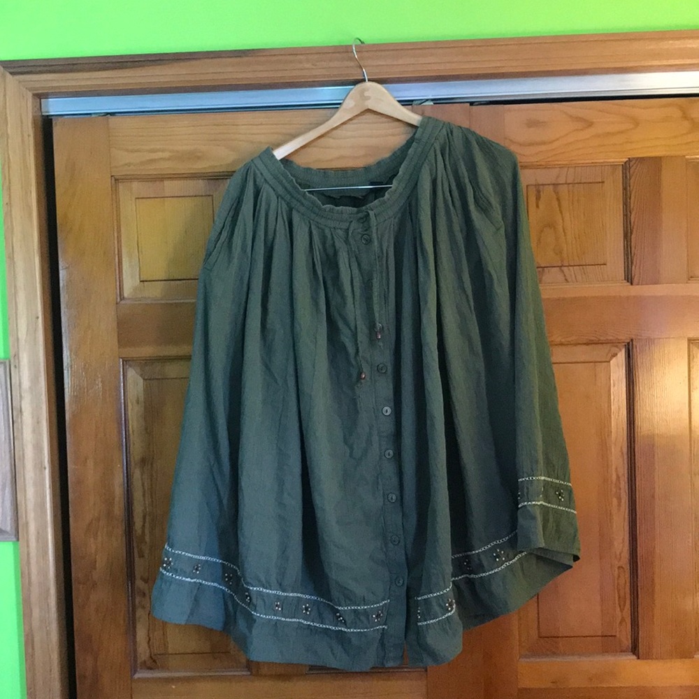 Olive maxi skirt